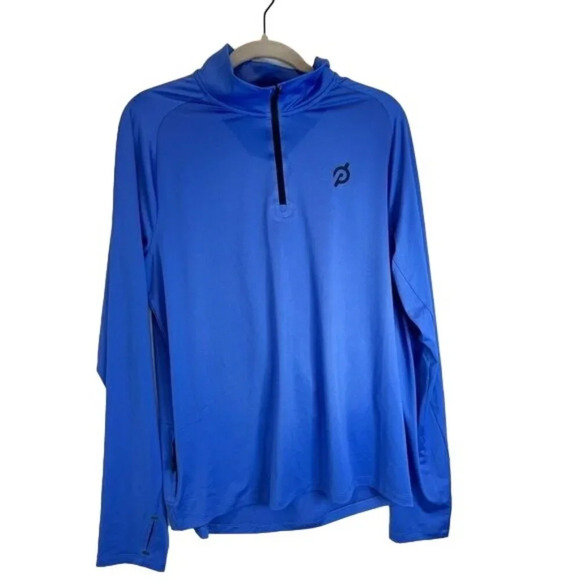 Peloton Quarter 1/4 Zip Long Sleeve Top Men Large Blue Like New pullover jacket - Picture 1 of 6